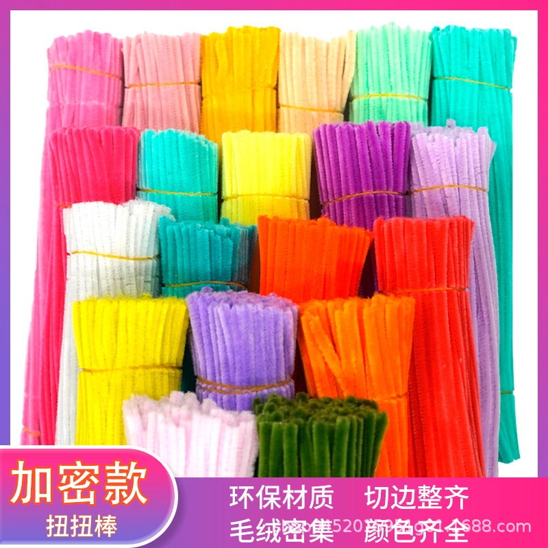 [] Macaron Wool Root Twist Bar Bouquet Handmade Diy Material Bag Encryption Color Wool - Image 2